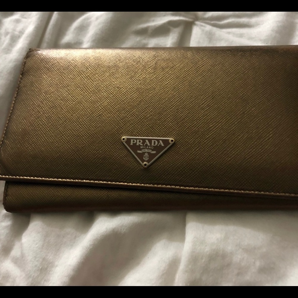 Prada Wallet, the inside in worn